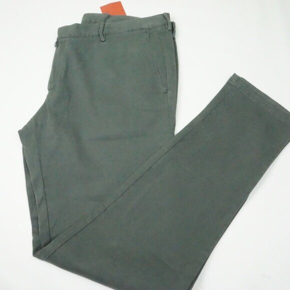 Isaia S Tinto Capo Gray Twill Cotton Blend Casual Mens Chino Pants 58R EU NEW